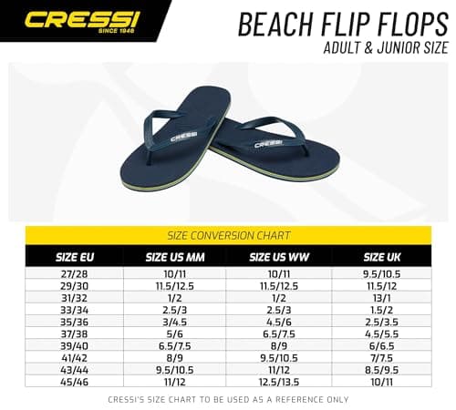 Cressi Beach Flip Flops - Flip Flops Unisex for Beach and Pool, Black, 6.5/7.5 UK - 39/40 EU — view 5