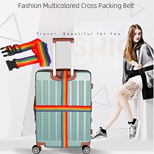 Luggage Suitcase Bag Case Straps Strap Adjustable Webbing with Clips, 4 Pcs — view 2