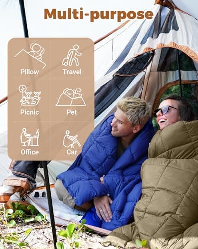 KingCamp Camping Blanket, Oversized Warm Multifunctional, 213×203cm — view 2