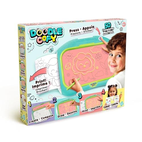 Doodle Copy Kids Drawing & Printing Board – 50 Templates Included | Draw, Trace, Print & Colour | Creative Activity Set Age 4+ — view 2