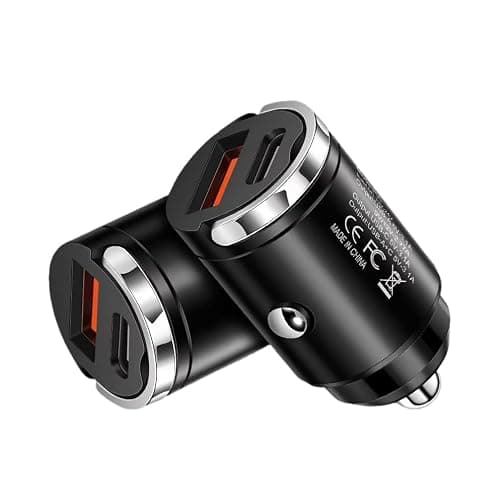 100w Car Charger Adapter,2-Port PD/QC Fast Charging Cigarette Lighter 12V USB Socket,Dual 100W USB-C/A Car Phone Charger for Phone 17/16/15/14, S26/S25/S24/S23,Tablets