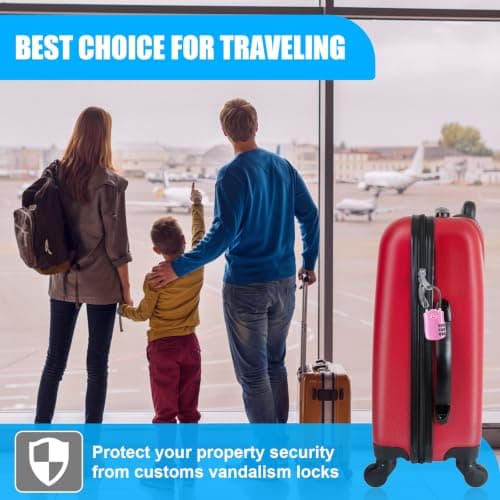 Diyife TSA Approved Luggage Locks with Flexible Steel Cable, Easy to Set up — view 3