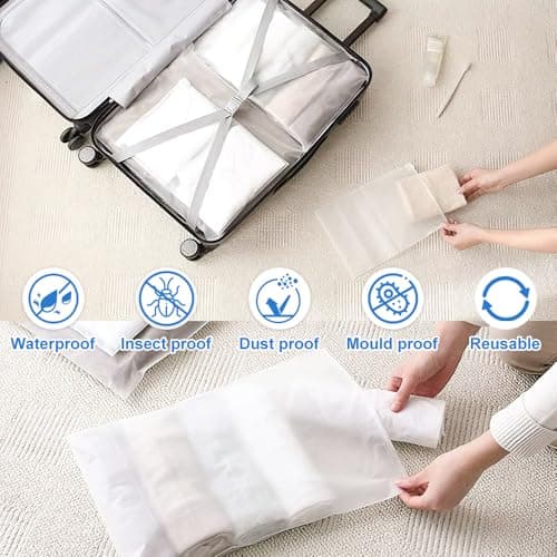 16PCS Travel Storage Bags for Clothes Space Saver Packing Sacks,Packing Cubes - Travel Organizers with Laundry Bag,Compression Bags - No Vacuum or Pump Sacks-Save Space in Your Luggage — view 4