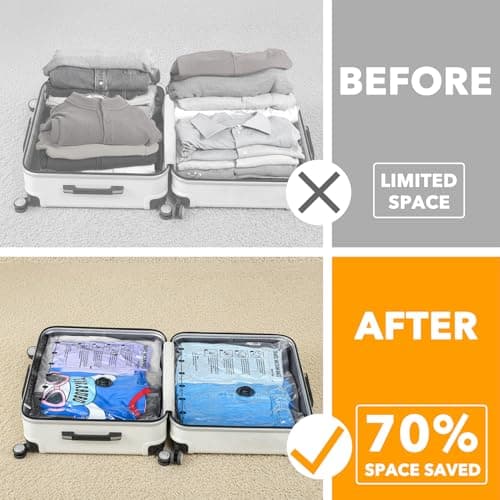 SpaceAid Vacuum Bags for Travel with Cordless Electric Pump, 24 Pack — view 3