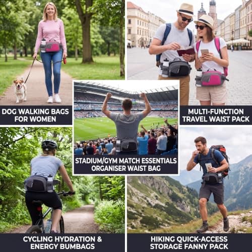 ROSSRORE Bumbag Waist for Dog Walking Climbing Hiking Travel Cycling — view 6