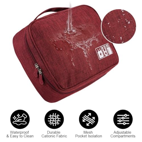 OFFCUP Travel Cable Organiser Bag, Portable Bag Electronics Organizer — view 6