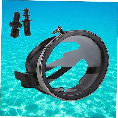 HANABASS 1-pc Diving Mask Stainless Steel Frame Anti-fog Glass Swim Goggle for Adults Teens Waterproof Ergonomic Fit Ear Plugs — view 6