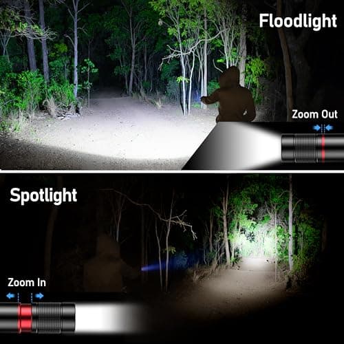 Blukar LED Torch Rechargeable, 2000L Super Bright Adjustable Focus Torches — view 3