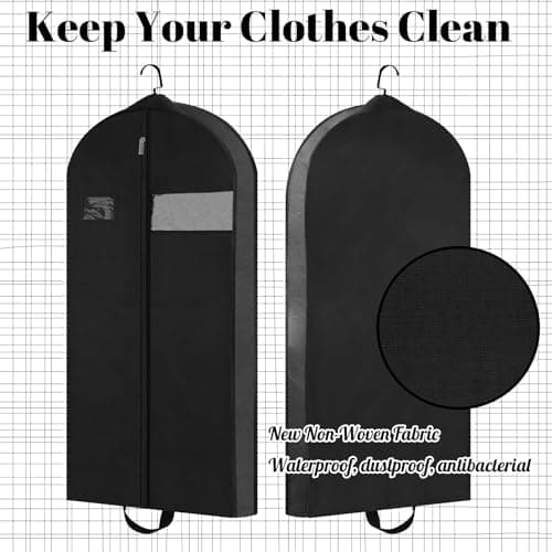 GSrenyu 60" Dress Bags Covers Long Garment Bags for Storage and Travel — view 4