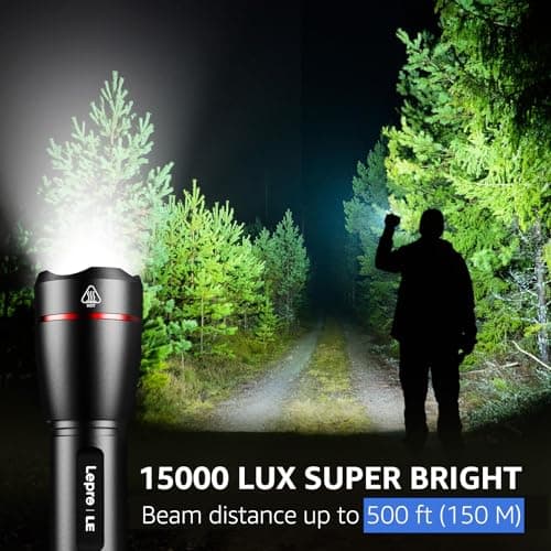 Lepro Torch Rechargeable, 1000 lm Super Bright Flashlight, Adjustable Focus — view 3