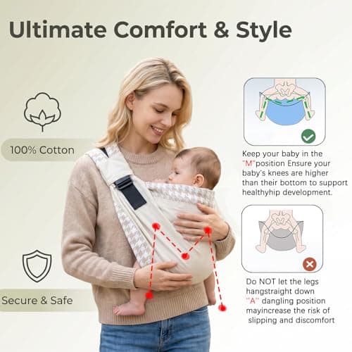 Baby Carrier, Newborn to Toddler, Ergonomic Baby Carrier Lightweight — view 2