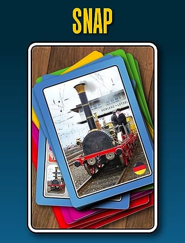 Smart Cards Trains, Gift, Stocking Filler, Travel Card Game, 7 games in 1, Pairs, Snap, Trumps, Rummy, Memory Quiz, Trivia, Age 5+, 1-8 Players — view 6
