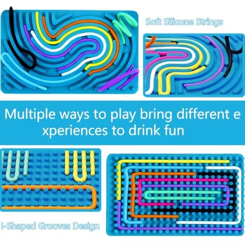 YXHZVON Sensory Activity Board Silicone Fidget Toys for Kids & Adults(Blue) — view 5