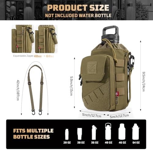 Magnetic Gym Bag with Water Bottle Holder Fits 1-2L Bottles — view 6