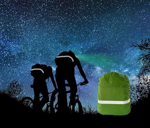 JITIFAZH Backpack Waterproof Cover with Reflective Strap (8-70L), 2 Adjustable Anti Slip Cross Buckle Strap for Outdoor, Hiking, Camping, Traveling, Cycling(Green, XL for 56-70L backpack) — view 2