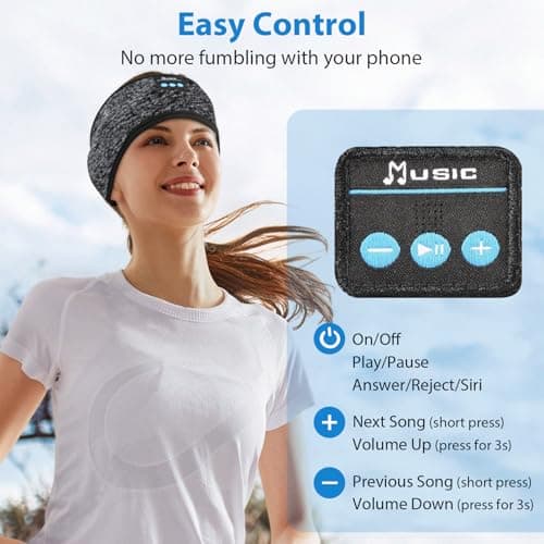 ZRUHIG Adjustable Headband Headphones, Grey — view 5