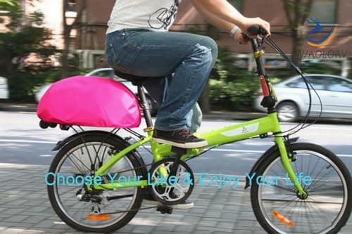 VAOLOAV Rain Cover for Bicycle Basket Rain Cover Bicycle Bag Luggage Rack 5L - 20L Waterproof Pink — view 3