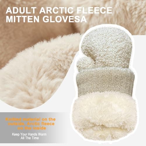 Winter Gloves for Women Arctic Velvet Mittens Thick Fleece Thermal Gloves — view 2