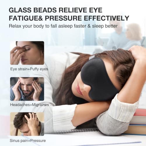 Umisleep Weighted Sleep Mask Women Men, Relieve Stress, Headache,120g — view 3