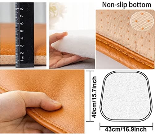 Dining Chair Cushion Pad, 1/2/4 Pack, Faux Leather U-Shaped Non-Slip Seat Cushion, Kitchen/Dining Chair Pillow, 43 x 40 cm, Black - Comfort & Style Upgrade. — view 4