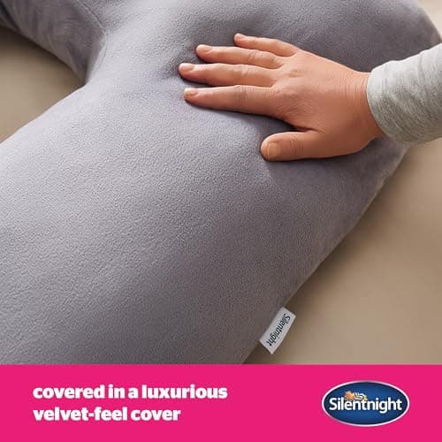 Silentnight U Shaped Pregnancy Pillow - Maternity Full Body Support Pillow for Back Neck Hip Knee Bump Support - Removable Machine Washable Cover - 140x70cm — view 6