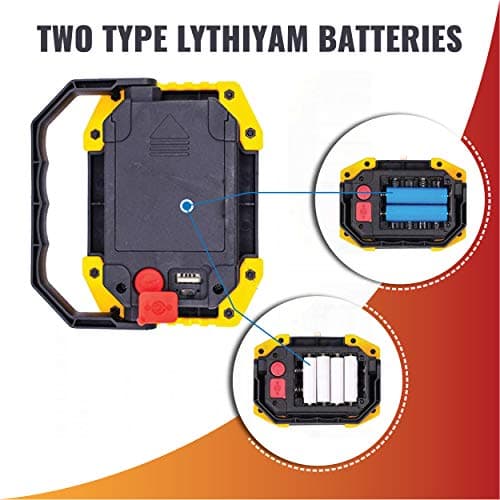 Hybrid Minds™ Rechargeable Work Light, 2 Pack Portable LED Floodlights — view 2
