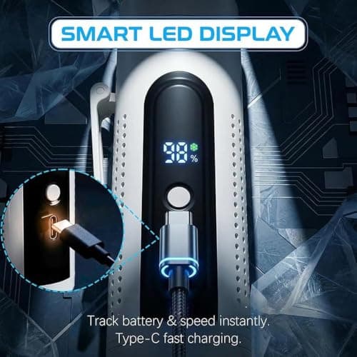 MUXZSIZ Handheld Cooling Fan 3000mAh Portable Rechargeable,white — view 6