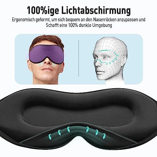 Umisleep Sleep Mask for Side Sleepers, 100% Blackout Eye Mask for Women Men — view 3