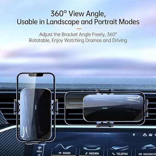 Wiffe Car Phone Holder Solar Panel Charging for Large Screen, White — view 2