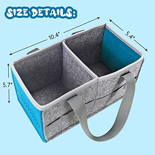 Travel Felt Carrying Case & Storage Bag for Toniebox/Tonies(Gray Blue) — view 2