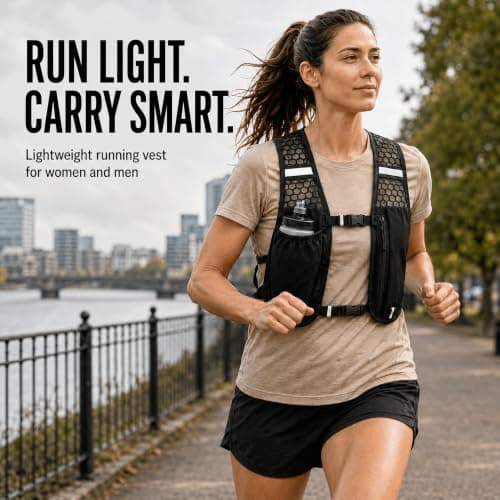 Qoibraze Running Vest for Women and Men, Lightweight Hydration Backpack — view 3