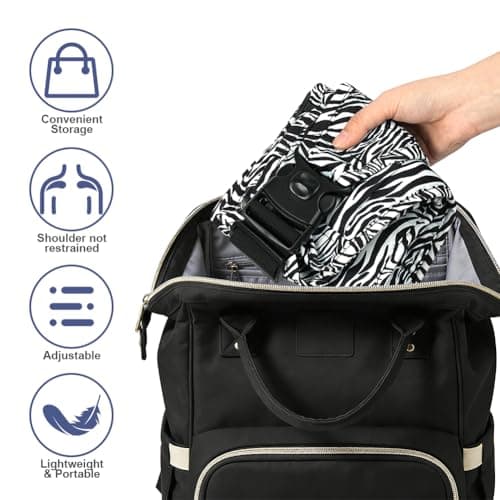 AYESY Baby Carrier, Portable Toddler Sling Carrier with Adjustable Thick Shoulder Straps, Soft Baby Sling for Newborn Up to 3-24 Months, Breathable and Comfortable(Zebra) — view 6