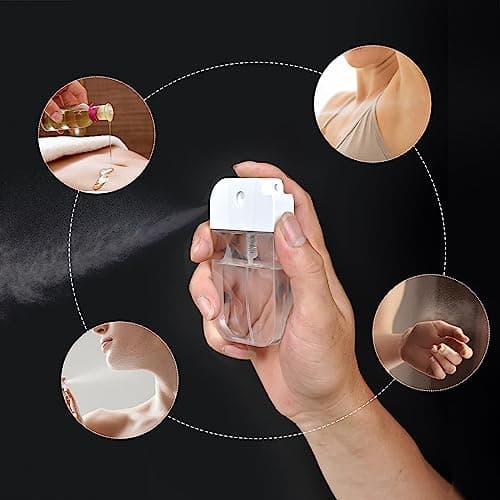 IQMLQV Hand Sanitiser Spray with Clip,Keyring Clip on Spray Bottle,Credit Card Mist Bottles Travel Size Pocket Slim Design 1.69 fl OZ (50ml) — view 4