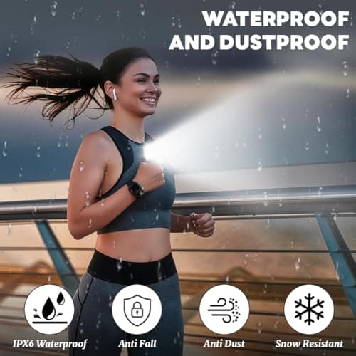flintronic 1PC Clip On Flashlight, Running Light, Rechargeable Safety Lights, LED Work Light, Portable Hands Free Flashlight for Walking at Night,Dog Running, Camping, Hiking,Black — view 3