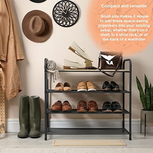 AQUARIUS Space Saver Standard Size Shoe Organisers (Brown) — view 6