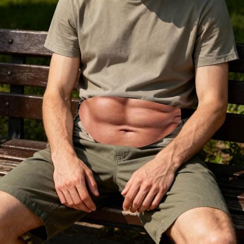 Funny Belly Fanny Pack Men Realistic Fake Belly Waist Bag Gifts — view 3