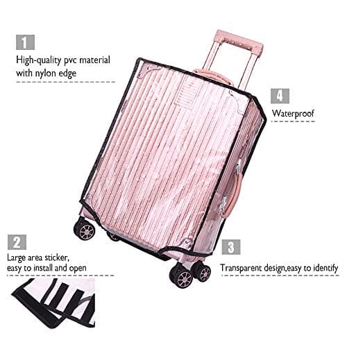2 Pieces Clear PVC Suitcase Cover, 28 Inch Suitcase Cover Protectors — view 5