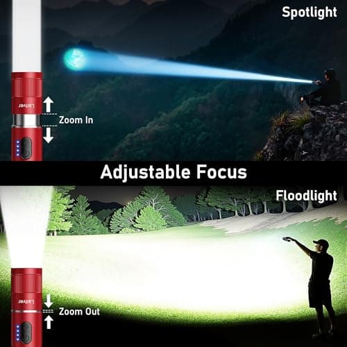 LED Torch/UV Torch Rechargeable 2 in1,Laitver 2000L Super Bright Flashlight — view 6