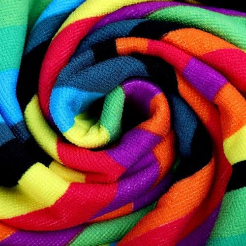Yunzhou Striped Extra Large Microfibre Lightweight Beach Towel Quick Dry Towel for Adults, Travel Quick Dry Towels for Camping, Gym Towels — view 6