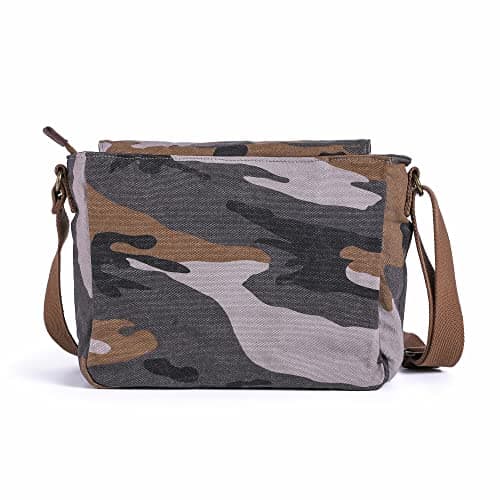 GOOTIUM Vintage Canvas Messenger Bag Men’s Crossbody Bag, Camouflage — view 6