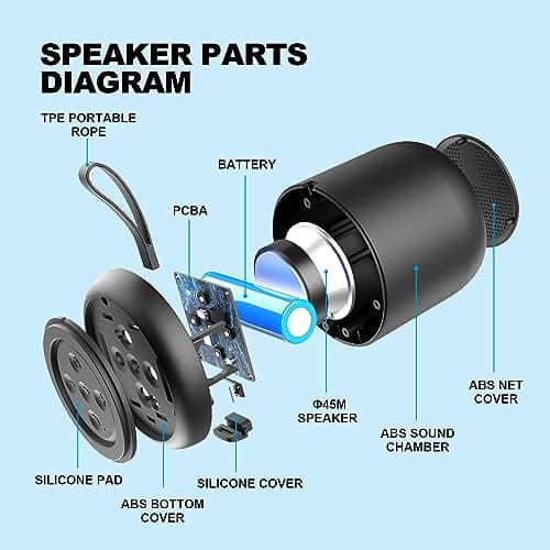 FAYAZ Portable Wireless Bluetooth Speaker - 24-Hour Playtime, 10M Range, Enhanced Bass, IPX4 Waterproof, Bluetooth 5.0 for Outdoor, Sport, Travel, Home — view 5