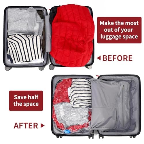 Vinsani Set of 3 Extra Large Jumbo Vacuum Storage Space Saving Bag Transparent Maximum Compression Mould Insect Water and Dust Proof Airtight Compressed Bags 73 X 130cm — view 4