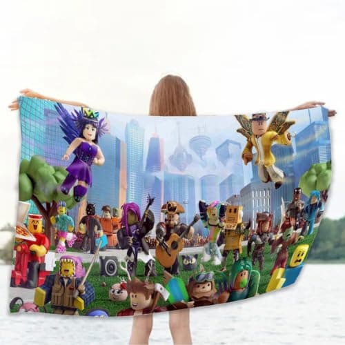 Driflo Roblx Bath Towel, Roblx Beach Towels, 29.5 * 59in Bath Towel, Super Soft and Durable for Bathroom, Gifts for Fans, Suitable for Sunbathing on the Beach — view 5