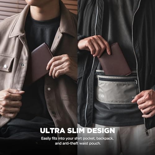 VULKIT Leather Passport Holder RFID Blocking Compact Passport Wallet — view 6