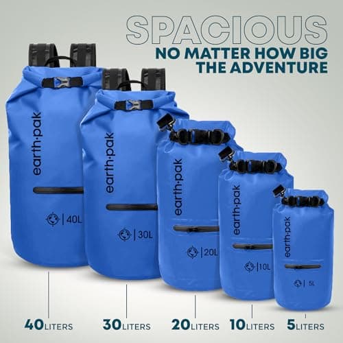 Waterproof Dry Bag - 5L Roll Top with Zip Pocket for Kayaking and Boating — view 2