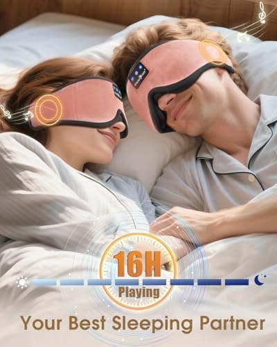 MUSICOZY Sleep Mask Headphones 100% Blackout 3D Sleep Headphones — view 4