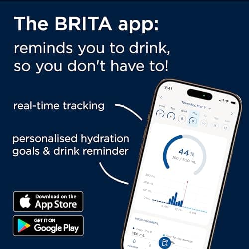 BRITA LARQ iQ Digital Filter Water Bottle Black (680ml) with Hydration Tracking App, Activated Carbon Water Filter & UV-C - neutralises 99.99% bacteria, reduces micro impurities, PFAS & more — view 5
