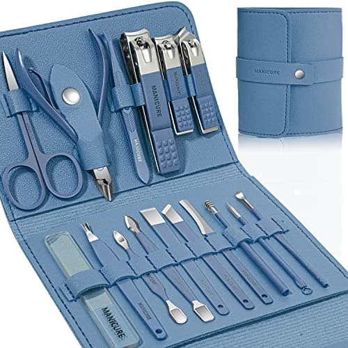 Manicure Set Professional Nail Clippers Pedicure Kit, 16pcs Stainless Steel