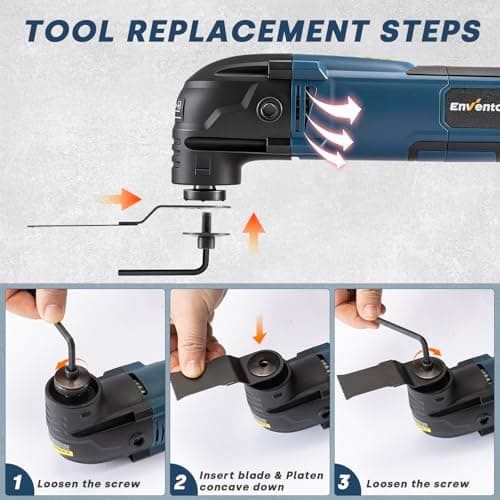 Enventor Oscillating Multi Tools, 300W 15000-22000 OPM, 6 Variable Speeds — view 5