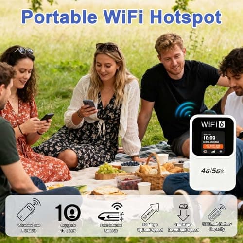 Mobile Hotspot Portable WiFi Router, Pocket WiFi Box with SIM Card Slot — view 2